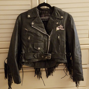 UNIK Fringed Ladies Leather Jacket (small)